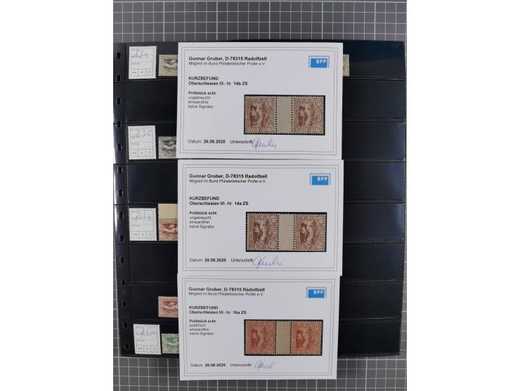 1920/22, interessante, meist postfrische und gestempelte Sammlung inkl. Dienstmarken mit besseren Marken, Farben, Plattenfehl