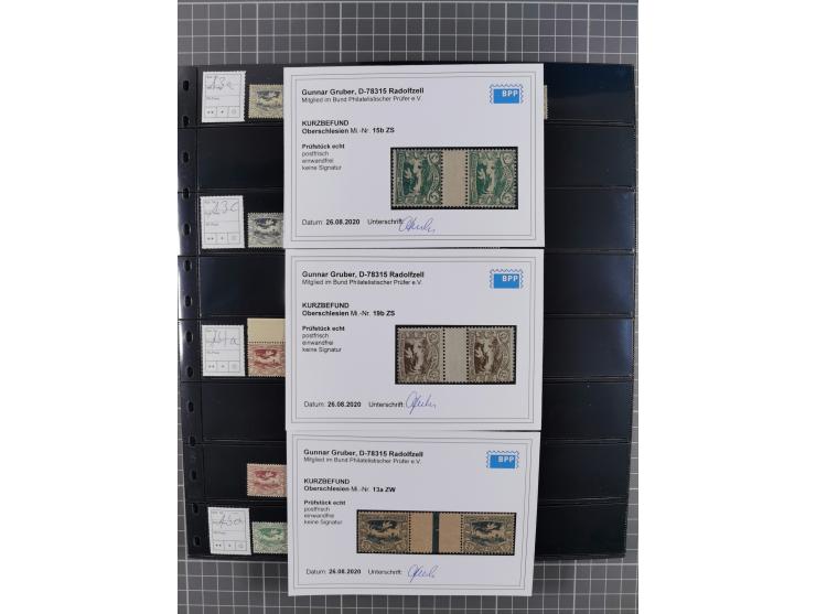 1920/22, interessante, meist postfrische und gestempelte Sammlung inkl. Dienstmarken mit besseren Marken, Farben, Plattenfehl