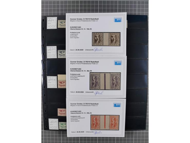 1920/22, interessante, meist postfrische und gestempelte Sammlung inkl. Dienstmarken mit besseren Marken, Farben, Plattenfehl