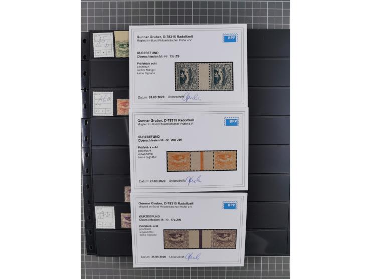 1920/22, interessante, meist postfrische und gestempelte Sammlung inkl. Dienstmarken mit besseren Marken, Farben, Plattenfehl