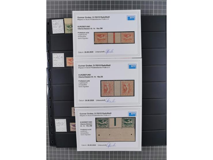 1920/22, interessante, meist postfrische und gestempelte Sammlung inkl. Dienstmarken mit besseren Marken, Farben, Plattenfehl