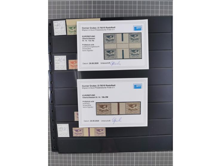 1920/22, interessante, meist postfrische und gestempelte Sammlung inkl. Dienstmarken mit besseren Marken, Farben, Plattenfehl