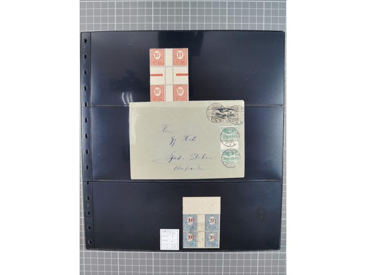 1920/22, interessante, meist postfrische und gestempelte Sammlung inkl. Dienstmarken mit besseren Marken, Farben, Plattenfehl