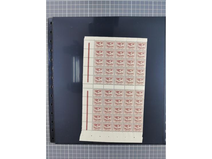 1920/22, interessante, meist postfrische und gestempelte Sammlung inkl. Dienstmarken mit besseren Marken, Farben, Plattenfehl