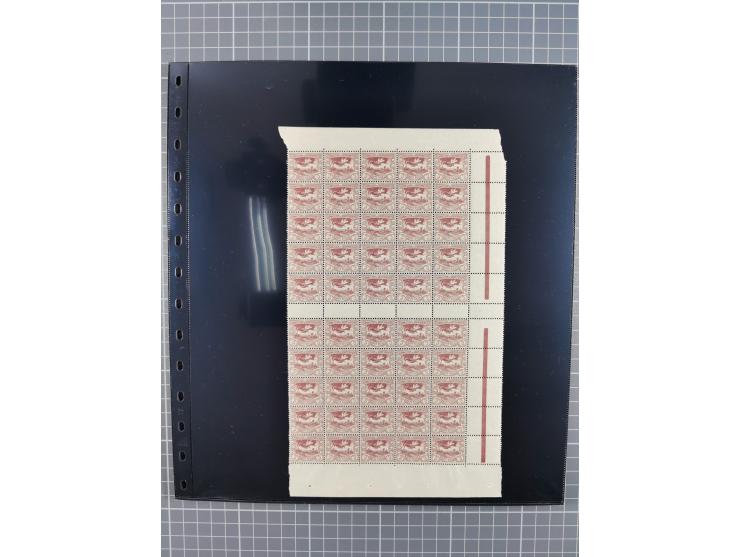 1920/22, interessante, meist postfrische und gestempelte Sammlung inkl. Dienstmarken mit besseren Marken, Farben, Plattenfehl