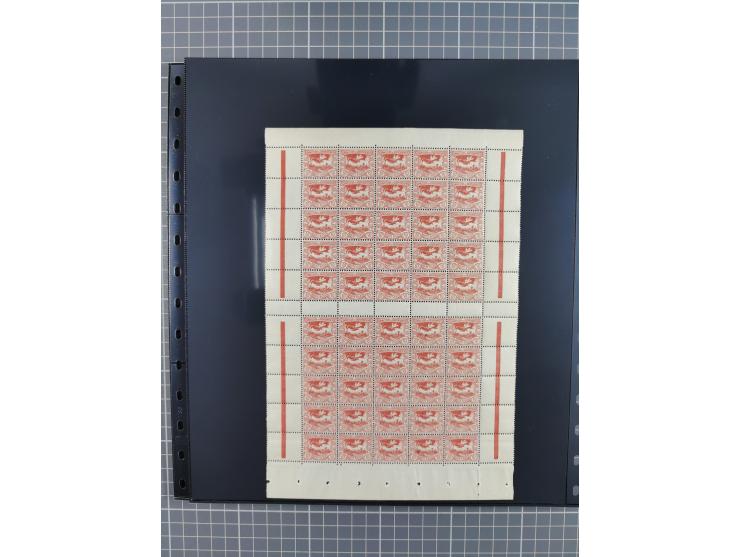 1920/22, interessante, meist postfrische und gestempelte Sammlung inkl. Dienstmarken mit besseren Marken, Farben, Plattenfehl