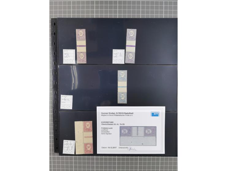 1920/22, interessante, meist postfrische und gestempelte Sammlung inkl. Dienstmarken mit besseren Marken, Farben, Plattenfehl