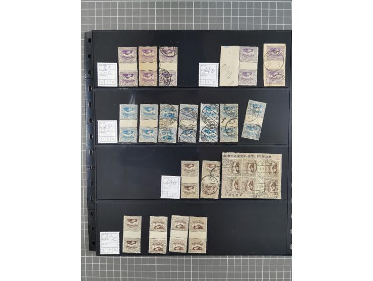1920/22, interessante, meist postfrische und gestempelte Sammlung inkl. Dienstmarken mit besseren Marken, Farben, Plattenfehl