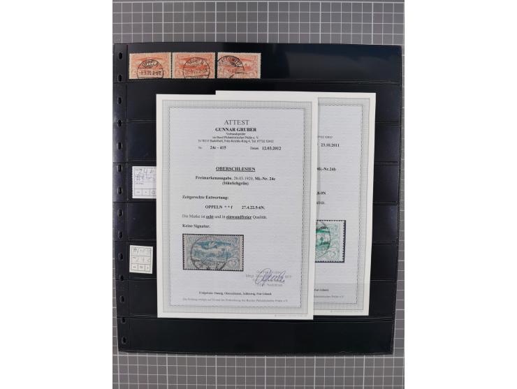 1920/22, interessante, meist postfrische und gestempelte Sammlung inkl. Dienstmarken mit besseren Marken, Farben, Plattenfehl