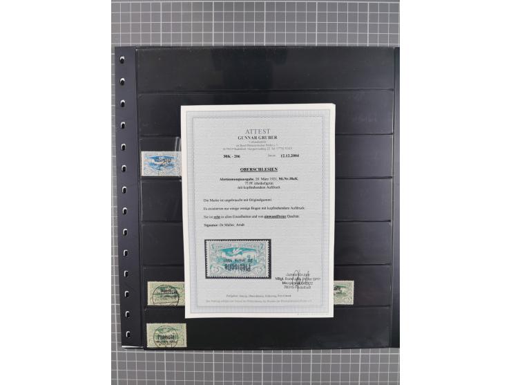 1920/22, interessante, meist postfrische und gestempelte Sammlung inkl. Dienstmarken mit besseren Marken, Farben, Plattenfehl