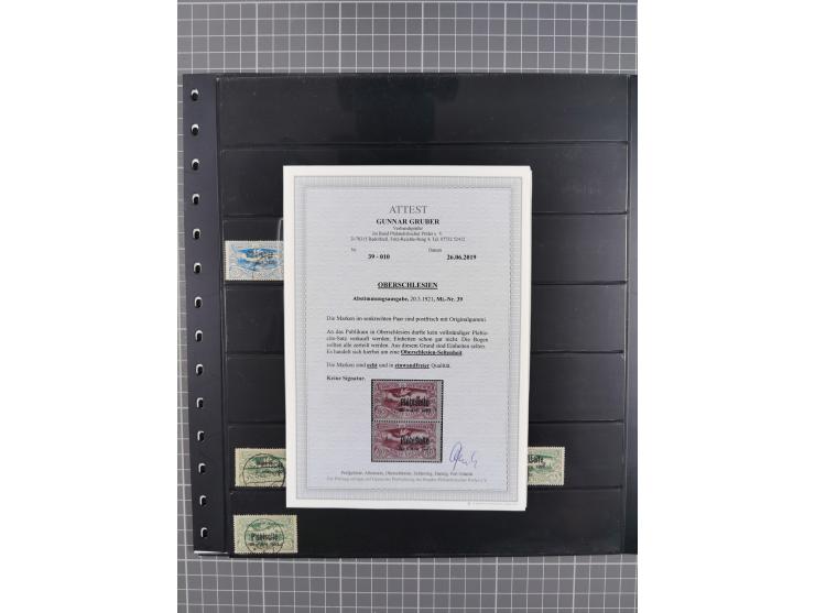 1920/22, interessante, meist postfrische und gestempelte Sammlung inkl. Dienstmarken mit besseren Marken, Farben, Plattenfehl