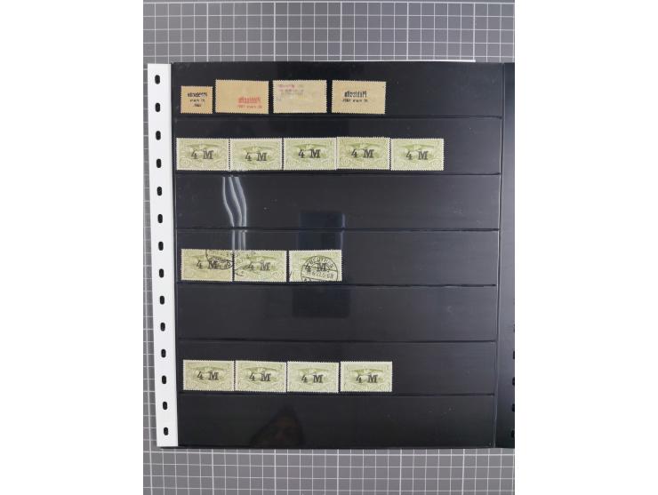 1920/22, interessante, meist postfrische und gestempelte Sammlung inkl. Dienstmarken mit besseren Marken, Farben, Plattenfehl