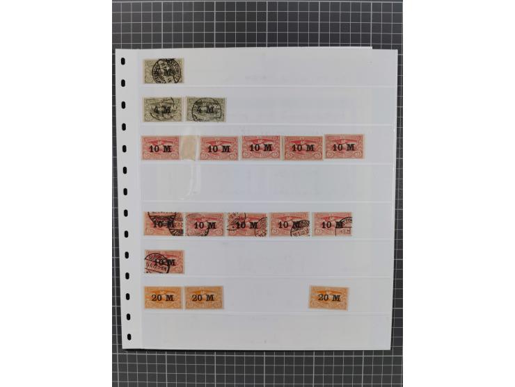 1920/22, interessante, meist postfrische und gestempelte Sammlung inkl. Dienstmarken mit besseren Marken, Farben, Plattenfehl