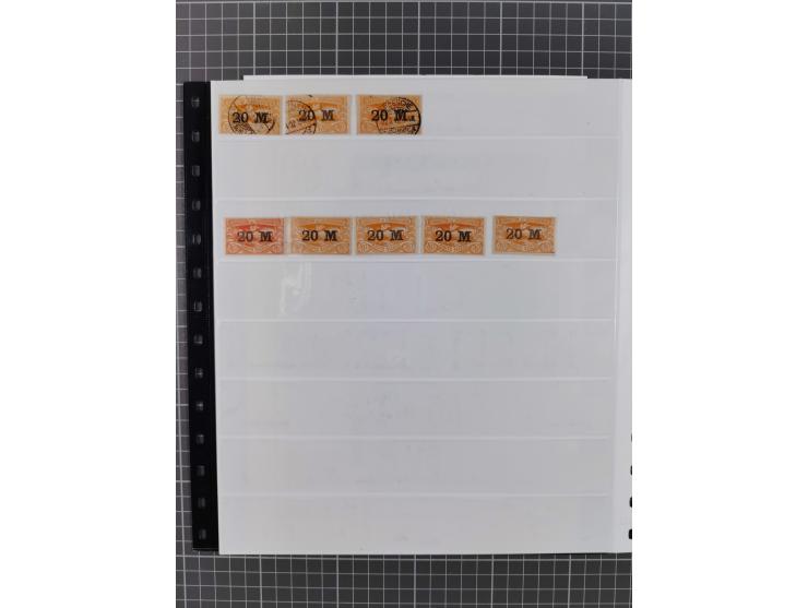 1920/22, interessante, meist postfrische und gestempelte Sammlung inkl. Dienstmarken mit besseren Marken, Farben, Plattenfehl