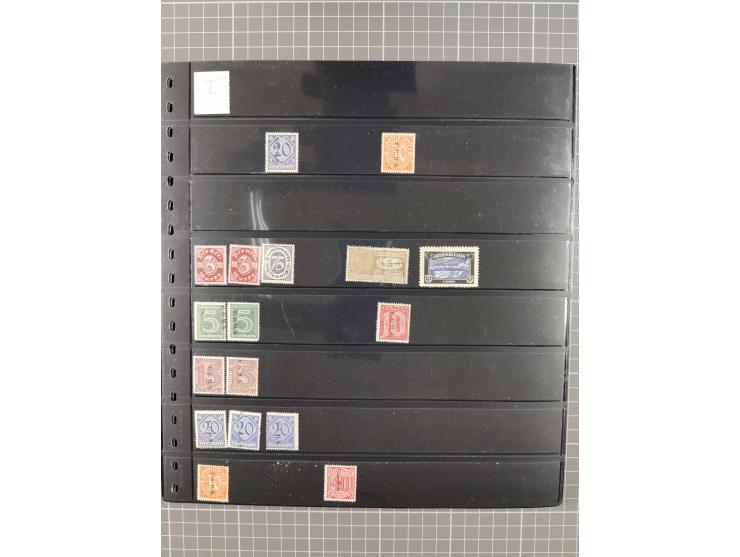 1920/22, interessante, meist postfrische und gestempelte Sammlung inkl. Dienstmarken mit besseren Marken, Farben, Plattenfehl