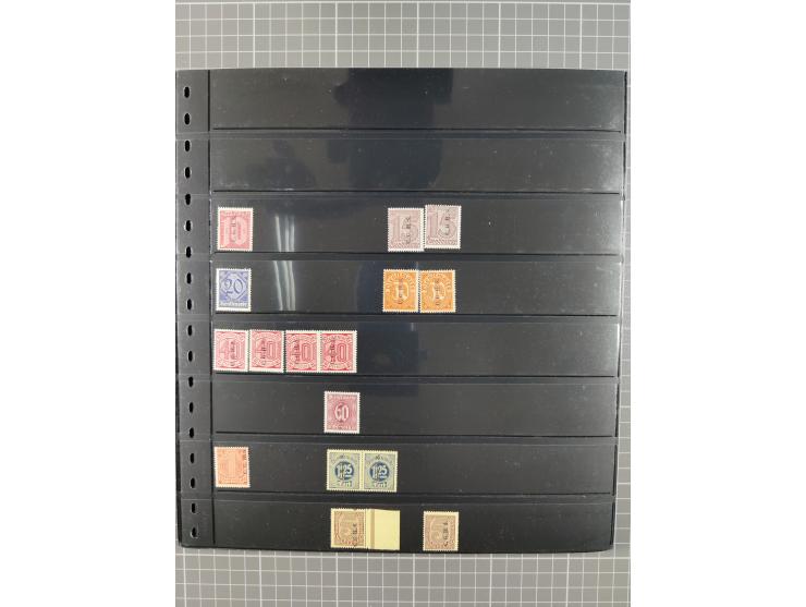 1920/22, interessante, meist postfrische und gestempelte Sammlung inkl. Dienstmarken mit besseren Marken, Farben, Plattenfehl