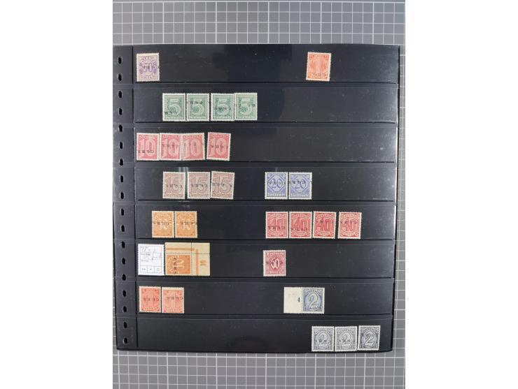 1920/22, interessante, meist postfrische und gestempelte Sammlung inkl. Dienstmarken mit besseren Marken, Farben, Plattenfehl