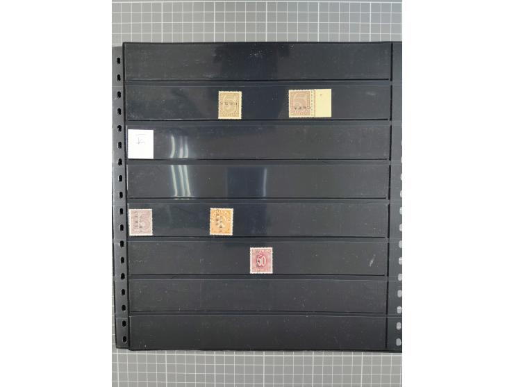 1920/22, interessante, meist postfrische und gestempelte Sammlung inkl. Dienstmarken mit besseren Marken, Farben, Plattenfehl