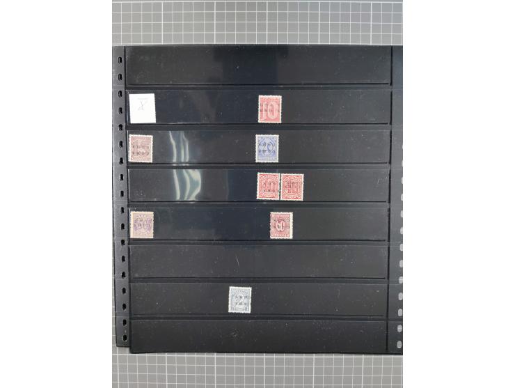 1920/22, interessante, meist postfrische und gestempelte Sammlung inkl. Dienstmarken mit besseren Marken, Farben, Plattenfehl