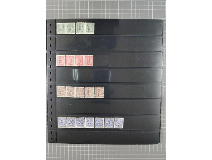 1920/22, interessante, meist postfrische und gestempelte Sammlung inkl. Dienstmarken mit besseren Marken, Farben, Plattenfehl