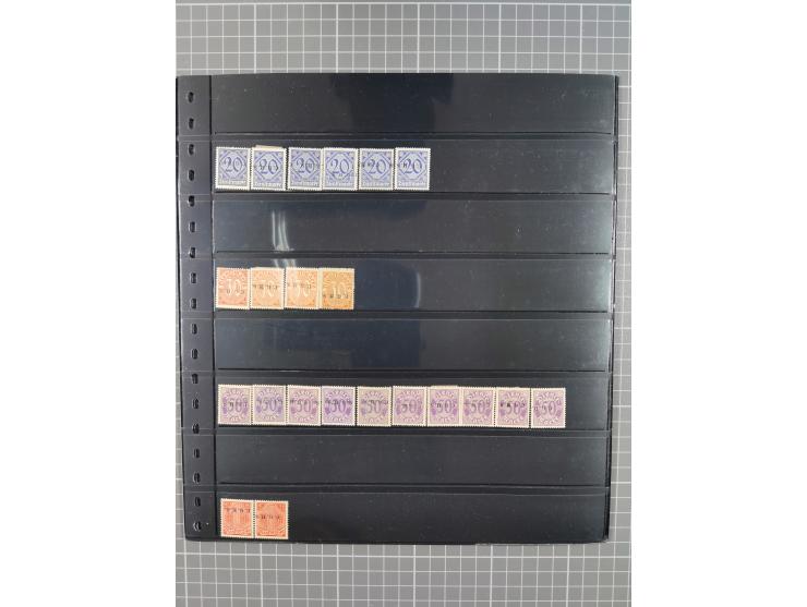 1920/22, interessante, meist postfrische und gestempelte Sammlung inkl. Dienstmarken mit besseren Marken, Farben, Plattenfehl