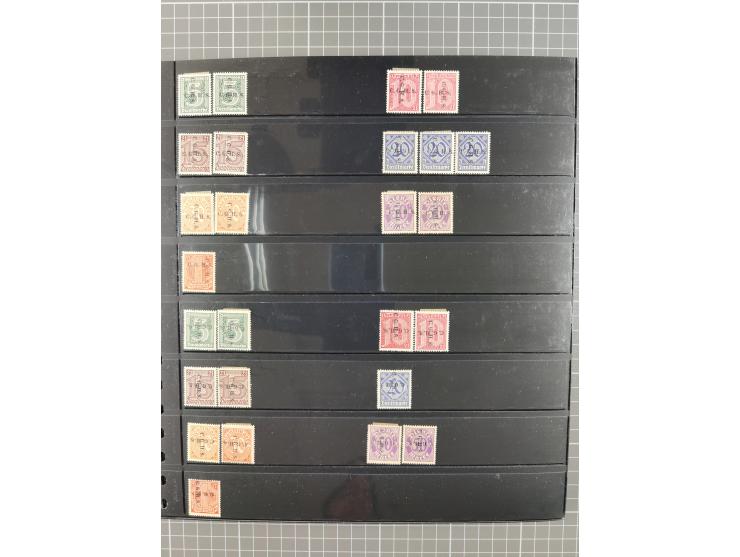 1920/22, interessante, meist postfrische und gestempelte Sammlung inkl. Dienstmarken mit besseren Marken, Farben, Plattenfehl