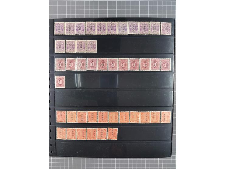 1920/22, interessante, meist postfrische und gestempelte Sammlung inkl. Dienstmarken mit besseren Marken, Farben, Plattenfehl