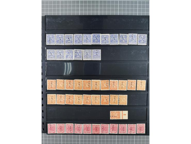 1920/22, interessante, meist postfrische und gestempelte Sammlung inkl. Dienstmarken mit besseren Marken, Farben, Plattenfehl