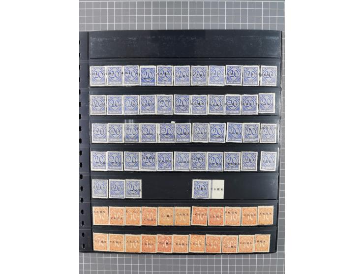 1920/22, interessante, meist postfrische und gestempelte Sammlung inkl. Dienstmarken mit besseren Marken, Farben, Plattenfehl