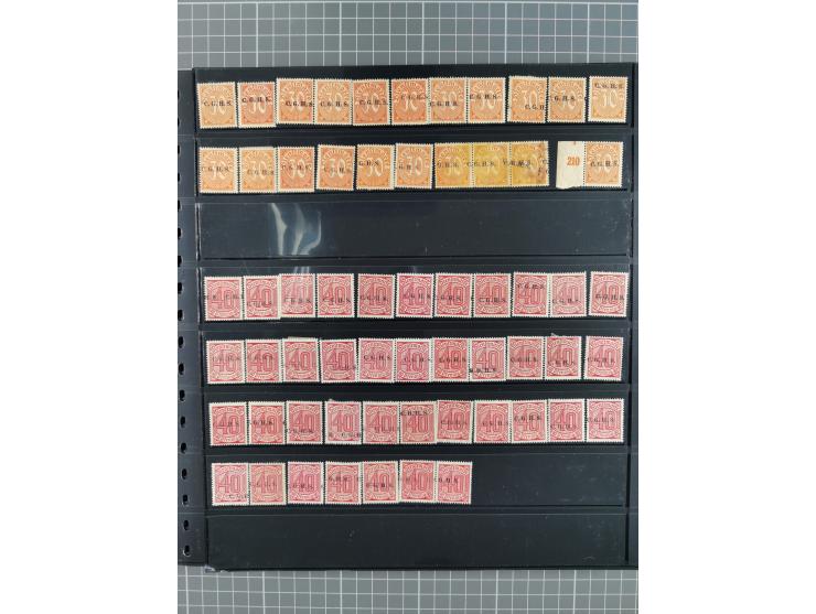 1920/22, interessante, meist postfrische und gestempelte Sammlung inkl. Dienstmarken mit besseren Marken, Farben, Plattenfehl