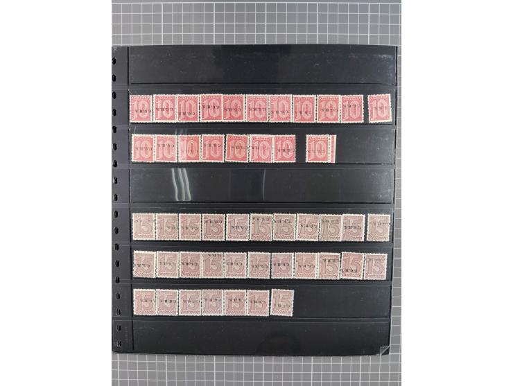 1920/22, interessante, meist postfrische und gestempelte Sammlung inkl. Dienstmarken mit besseren Marken, Farben, Plattenfehl