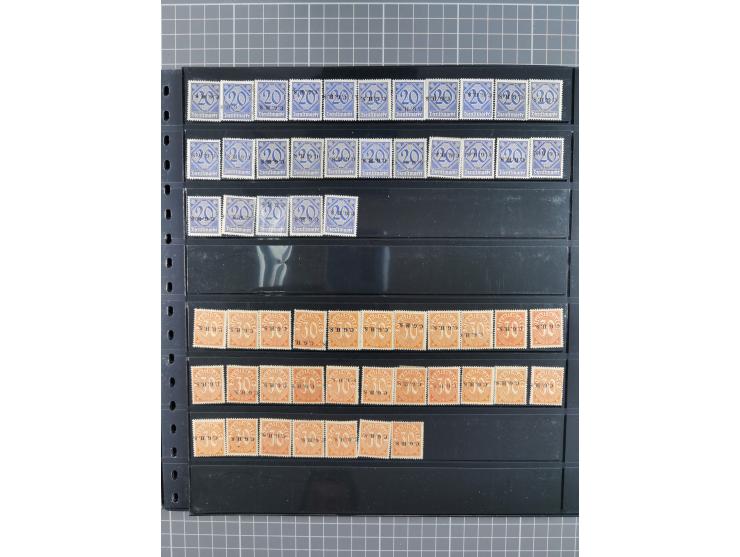 1920/22, interessante, meist postfrische und gestempelte Sammlung inkl. Dienstmarken mit besseren Marken, Farben, Plattenfehl