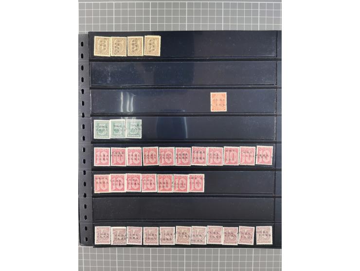 1920/22, interessante, meist postfrische und gestempelte Sammlung inkl. Dienstmarken mit besseren Marken, Farben, Plattenfehl