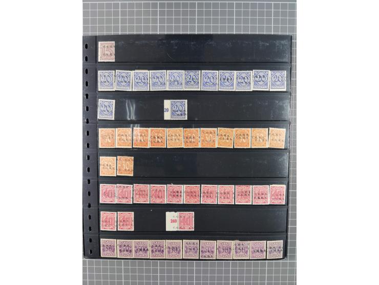 1920/22, interessante, meist postfrische und gestempelte Sammlung inkl. Dienstmarken mit besseren Marken, Farben, Plattenfehl