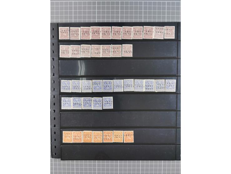 1920/22, interessante, meist postfrische und gestempelte Sammlung inkl. Dienstmarken mit besseren Marken, Farben, Plattenfehl