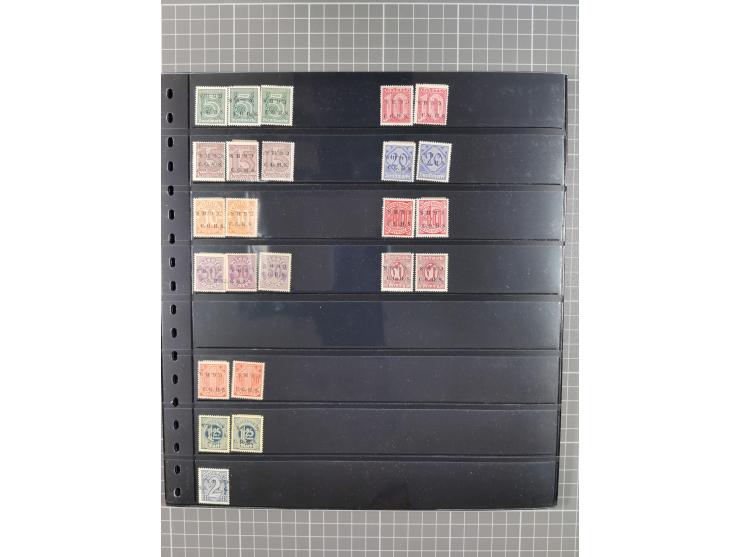 1920/22, interessante, meist postfrische und gestempelte Sammlung inkl. Dienstmarken mit besseren Marken, Farben, Plattenfehl