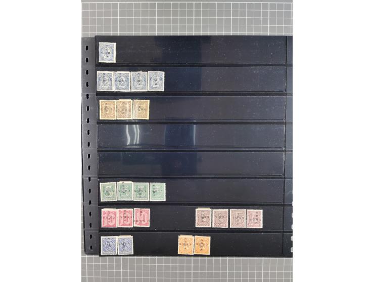 1920/22, interessante, meist postfrische und gestempelte Sammlung inkl. Dienstmarken mit besseren Marken, Farben, Plattenfehl