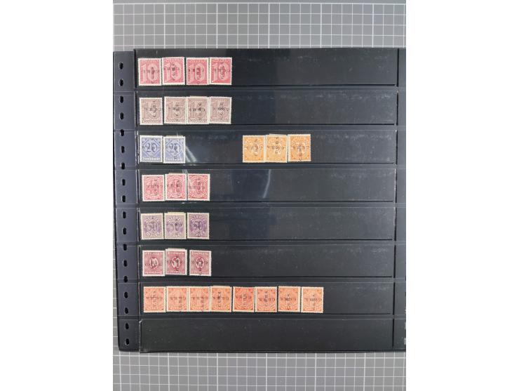 1920/22, interessante, meist postfrische und gestempelte Sammlung inkl. Dienstmarken mit besseren Marken, Farben, Plattenfehl