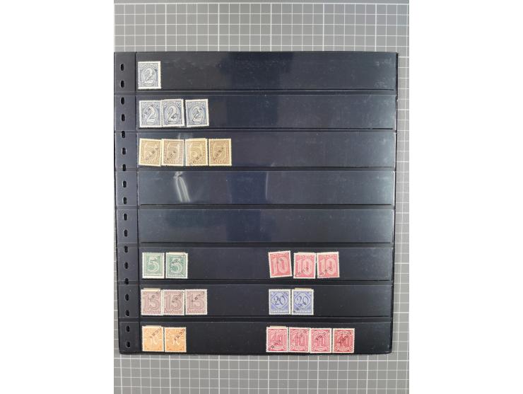 1920/22, interessante, meist postfrische und gestempelte Sammlung inkl. Dienstmarken mit besseren Marken, Farben, Plattenfehl