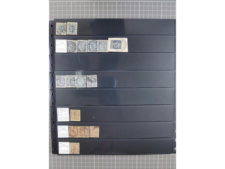 1920/22, interessante, meist postfrische und gestempelte Sammlung inkl. Dienstmarken mit besseren Marken, Farben, Plattenfehl