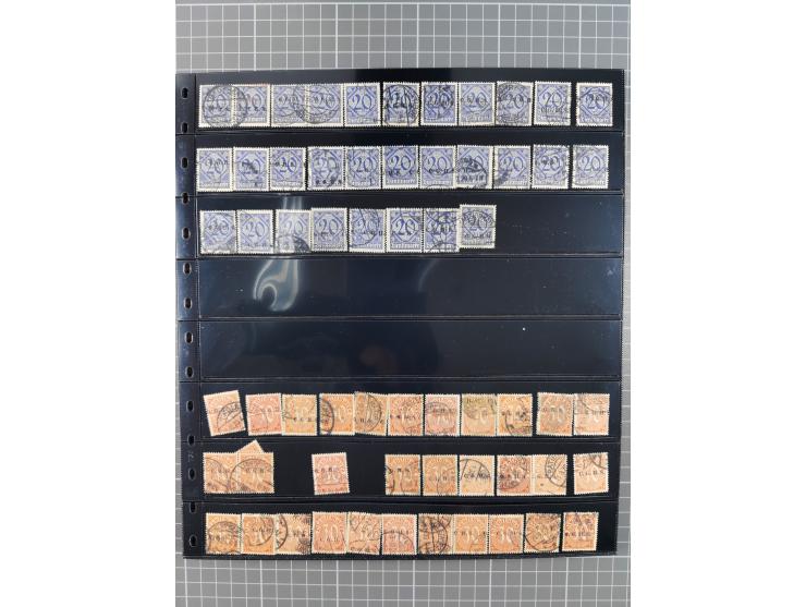 1920/22, interessante, meist postfrische und gestempelte Sammlung inkl. Dienstmarken mit besseren Marken, Farben, Plattenfehl