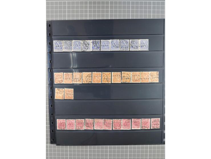 1920/22, interessante, meist postfrische und gestempelte Sammlung inkl. Dienstmarken mit besseren Marken, Farben, Plattenfehl