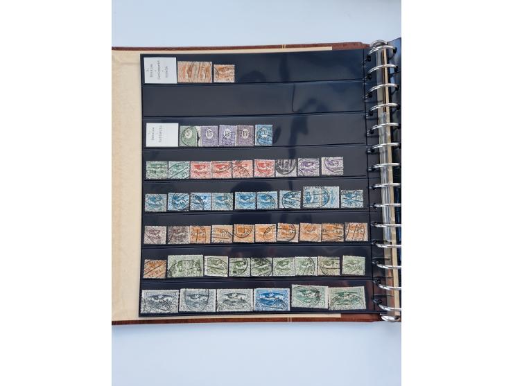 1920/22, interessante Stempel-Sammlung auf hunderten losen Marken und Briefstücken, sauber von Alberun bis Zyrowa sortiert, d