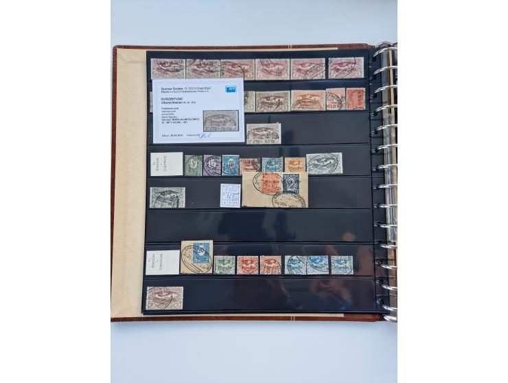 1920/22, interessante Stempel-Sammlung auf hunderten losen Marken und Briefstücken, sauber von Alberun bis Zyrowa sortiert, d