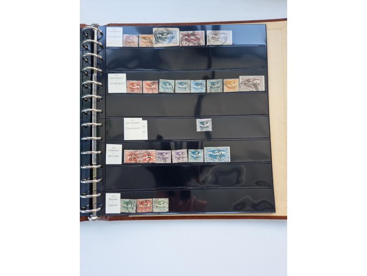 1920/22, interessante Stempel-Sammlung auf hunderten losen Marken und Briefstücken, sauber von Alberun bis Zyrowa sortiert, d