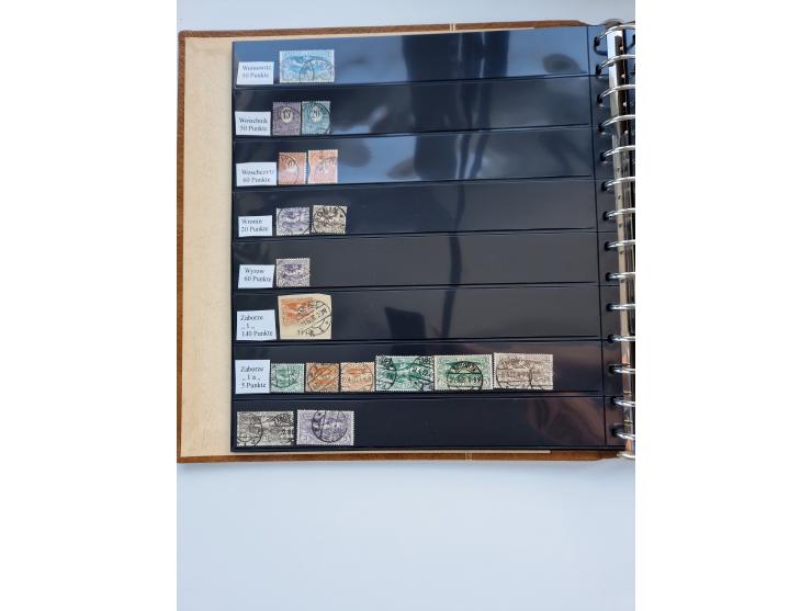 1920/22, interessante Stempel-Sammlung auf hunderten losen Marken und Briefstücken, sauber von Alberun bis Zyrowa sortiert, d