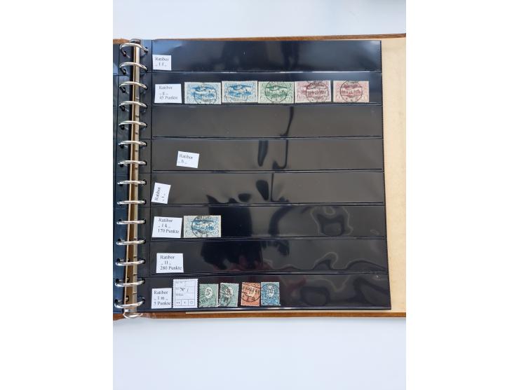 1920/22, interessante Stempel-Sammlung auf hunderten losen Marken und Briefstücken, sauber von Alberun bis Zyrowa sortiert, d