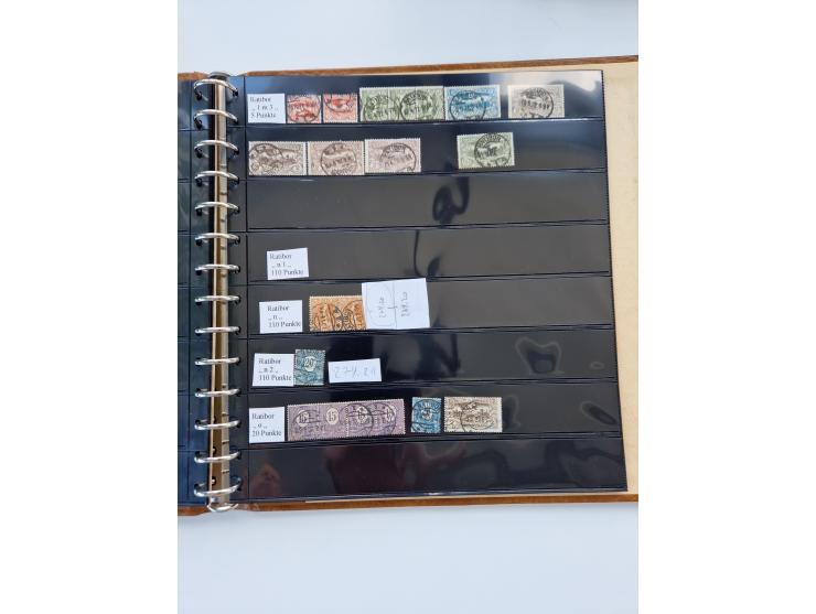 1920/22, interessante Stempel-Sammlung auf hunderten losen Marken und Briefstücken, sauber von Alberun bis Zyrowa sortiert, d