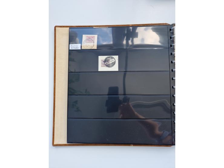 1920/22, interessante Stempel-Sammlung auf hunderten losen Marken und Briefstücken, sauber von Alberun bis Zyrowa sortiert, d