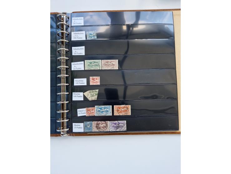 1920/22, interessante Stempel-Sammlung auf hunderten losen Marken und Briefstücken, sauber von Alberun bis Zyrowa sortiert, d